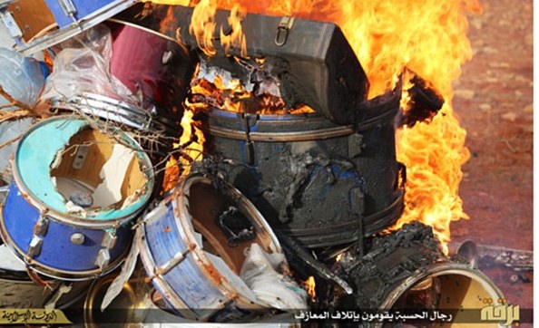 ISIS attacks music: Drums burnt because they are 'un-Islamic' geotv.ge